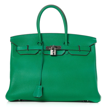 Hermes Taurillon Clemence Birkin 35 Menthe 1 of 36