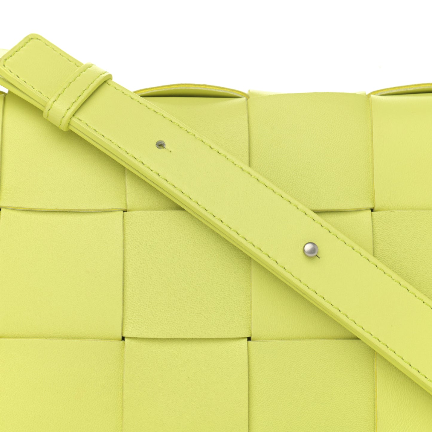 Nappa Maxi Intreccio Cassette Bag Seagrass