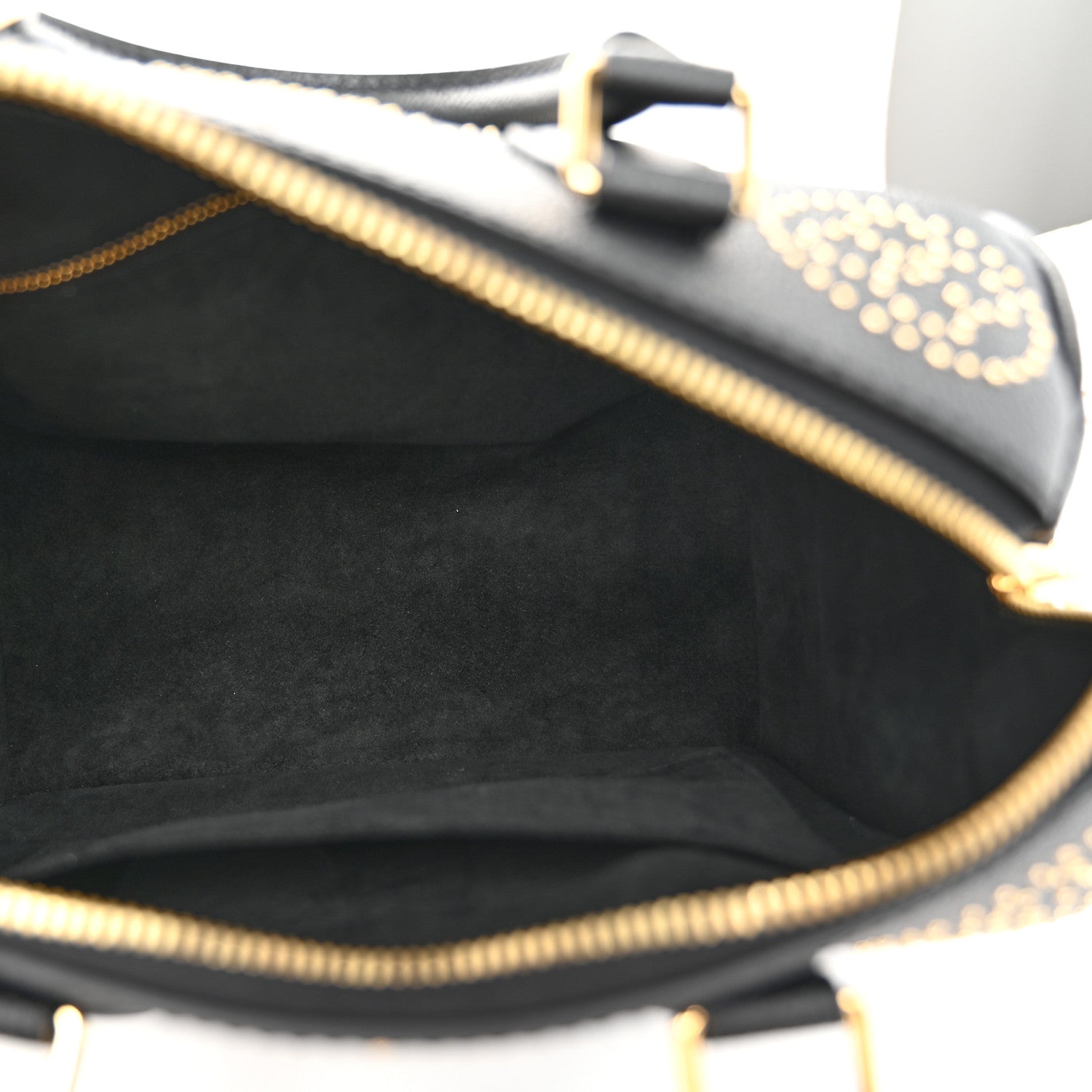 Louis Vuitton Empreinte Monogram Giant Studded Speedy Bandouliere 25 Black 5 of 9