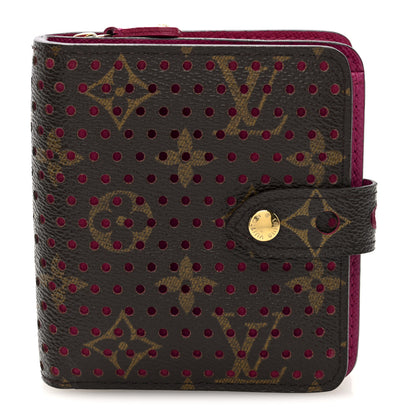 Louis Vuitton Monogram Perforated Compact Zipped Wallet Fuchsia 1 of 6