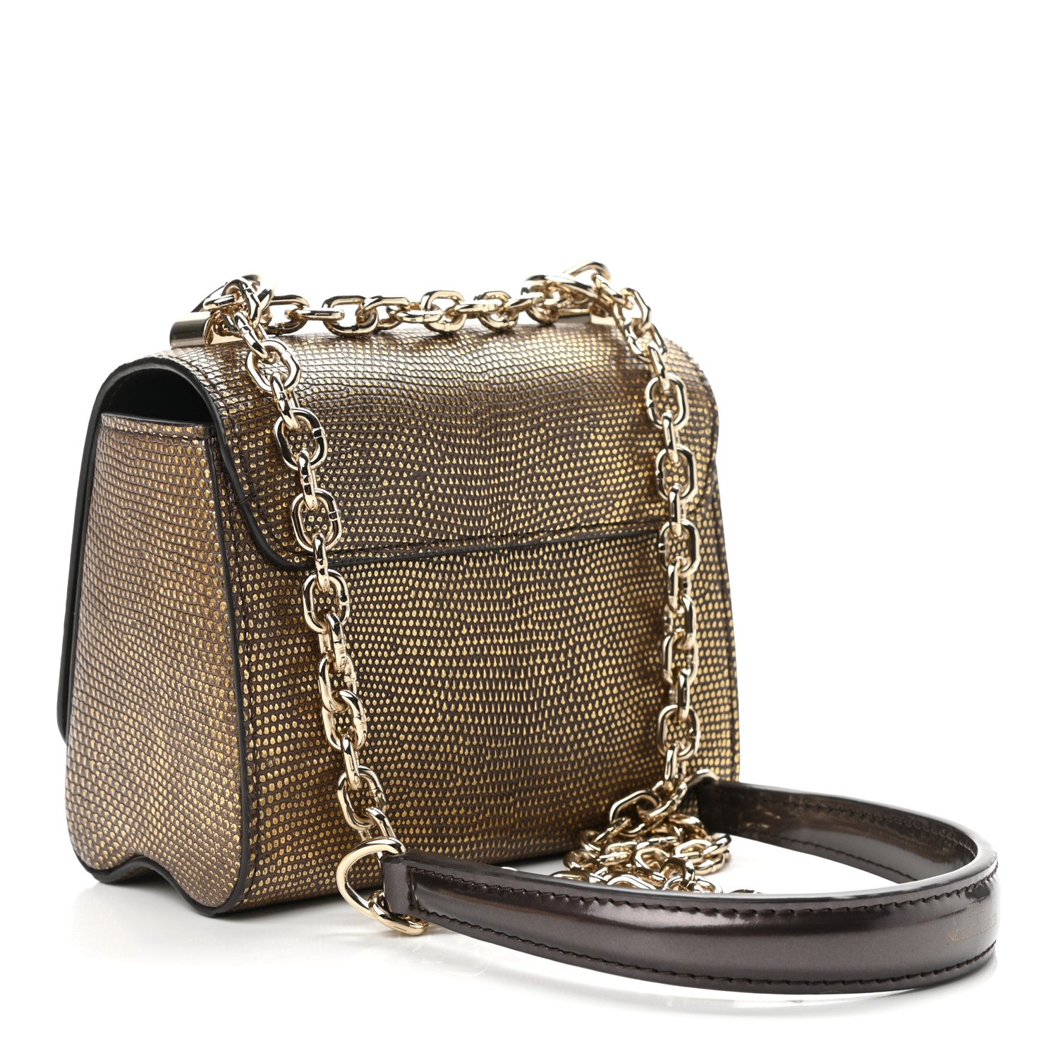 Louis Vuitton Lizard Twist Shoulder Bag Mini Gold 4 of 10