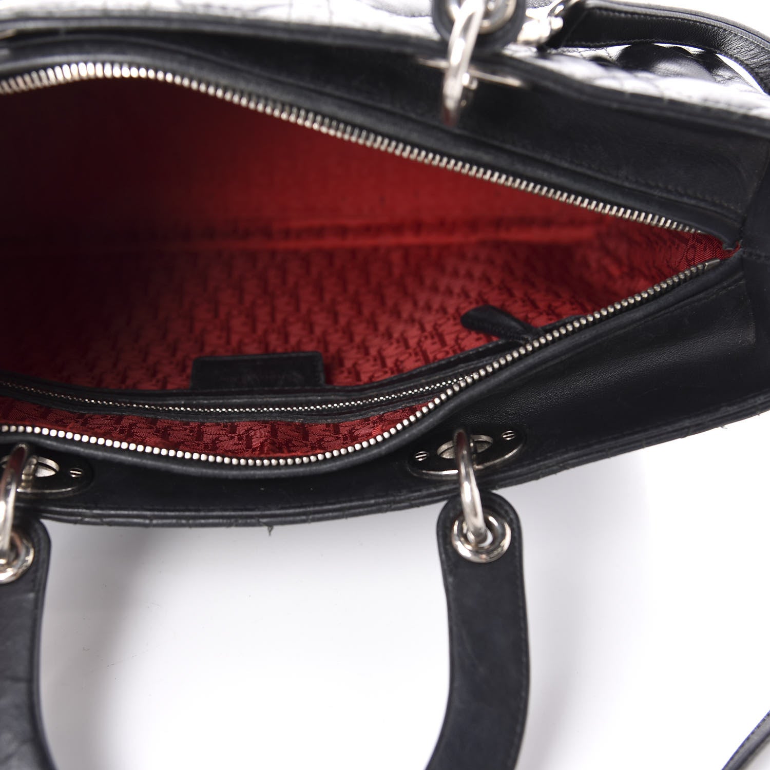 Christian Dior Lambskin Cannage Large Lady Dior Black 5 of 11