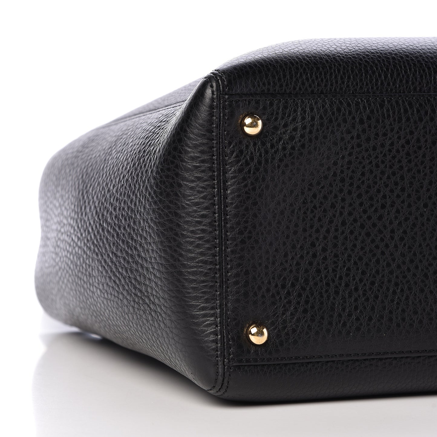 Calfskin Cerf Executive Shopper Tote Black