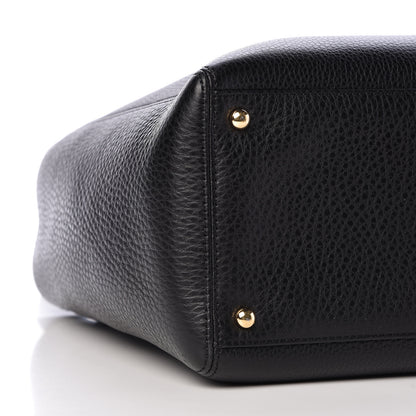 Chanel Calfskin Cerf Executive Shopper Tote Black 10 of 11
