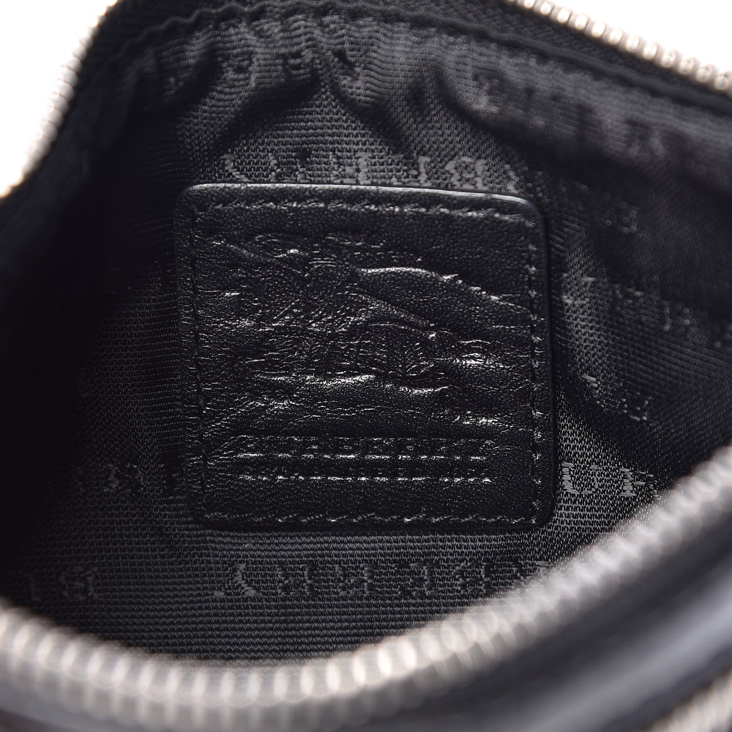Burberry Patent Patchwork Check Wristlet Pouch Black 6 of 8