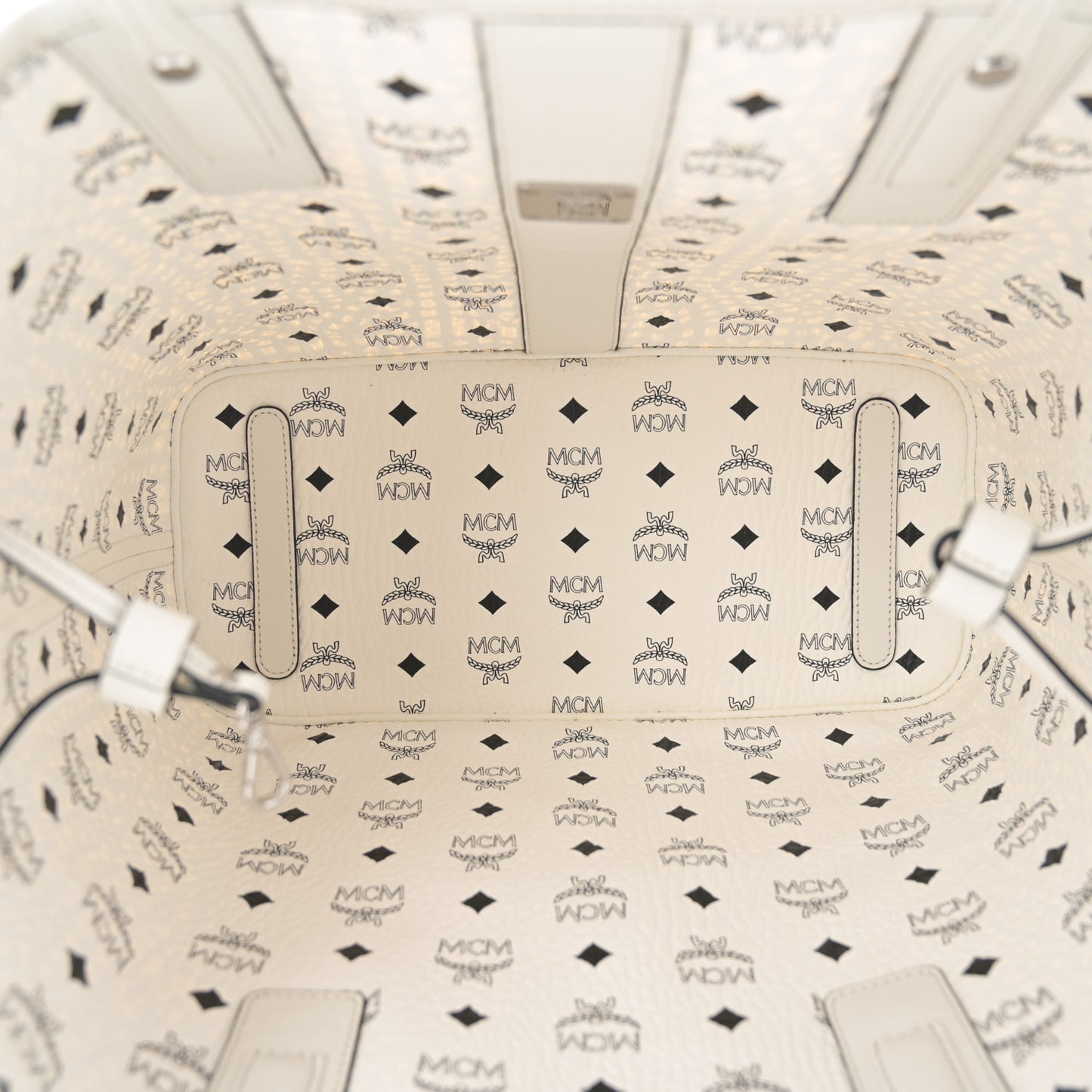 Visetos Medium Liz Reversible Shopper Tote White