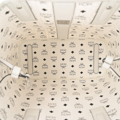 MCM Visetos Medium Liz Reversible Shopper Tote White 8 of 16