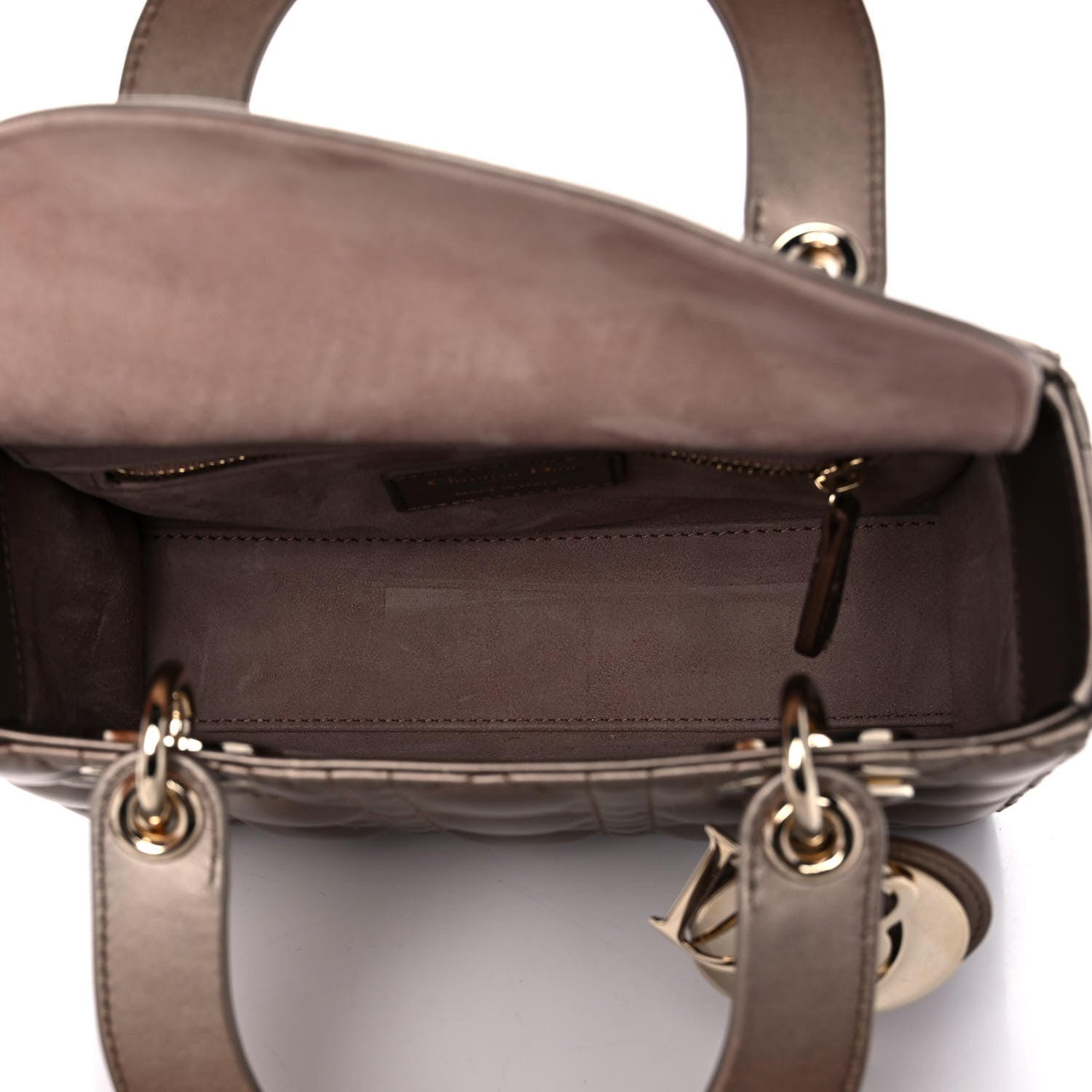 Christian Dior Metallic Lambskin Cannage Gradient Small My ABCDior Lady Dior Metal Rose 6 of 13