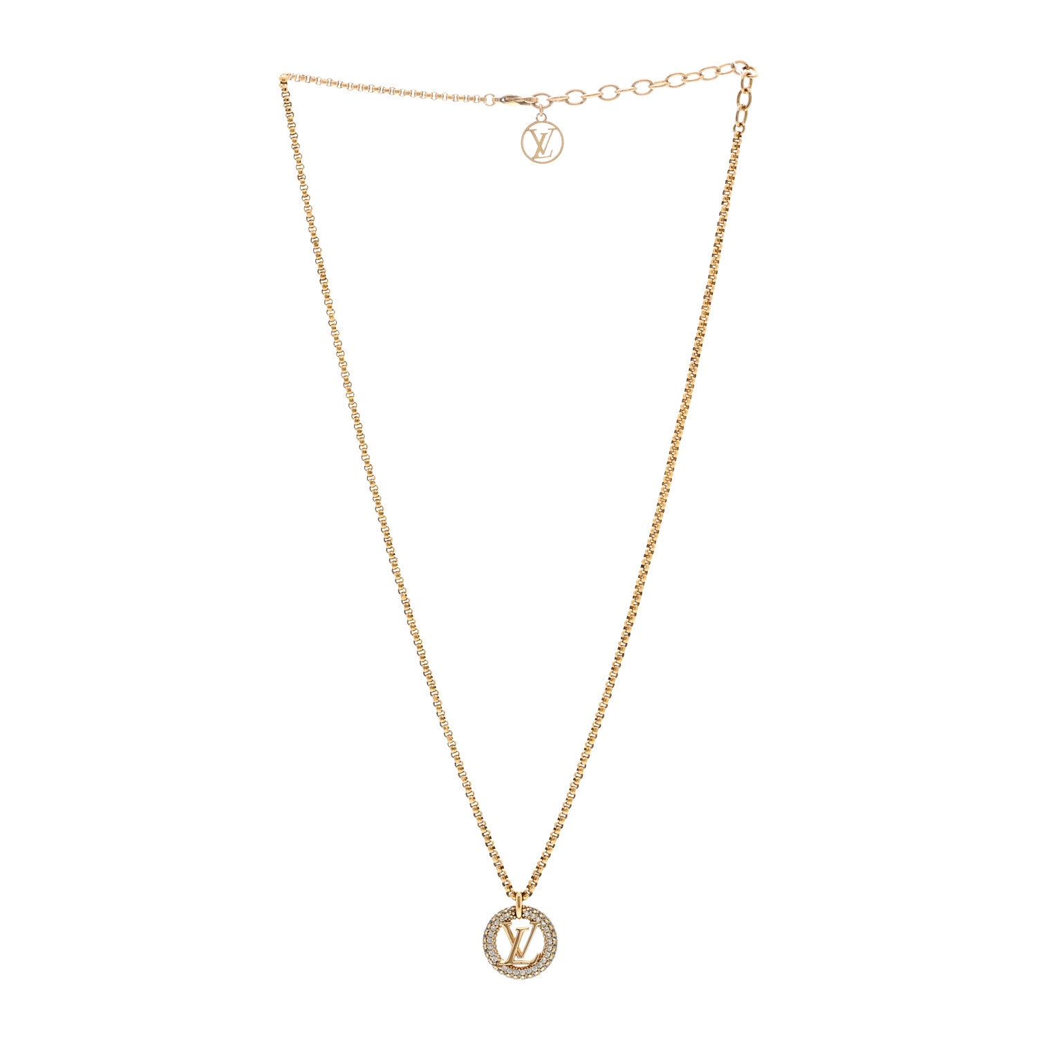 Louis Vuitton Metal Crystal Louise By Night Necklace 3 of 7