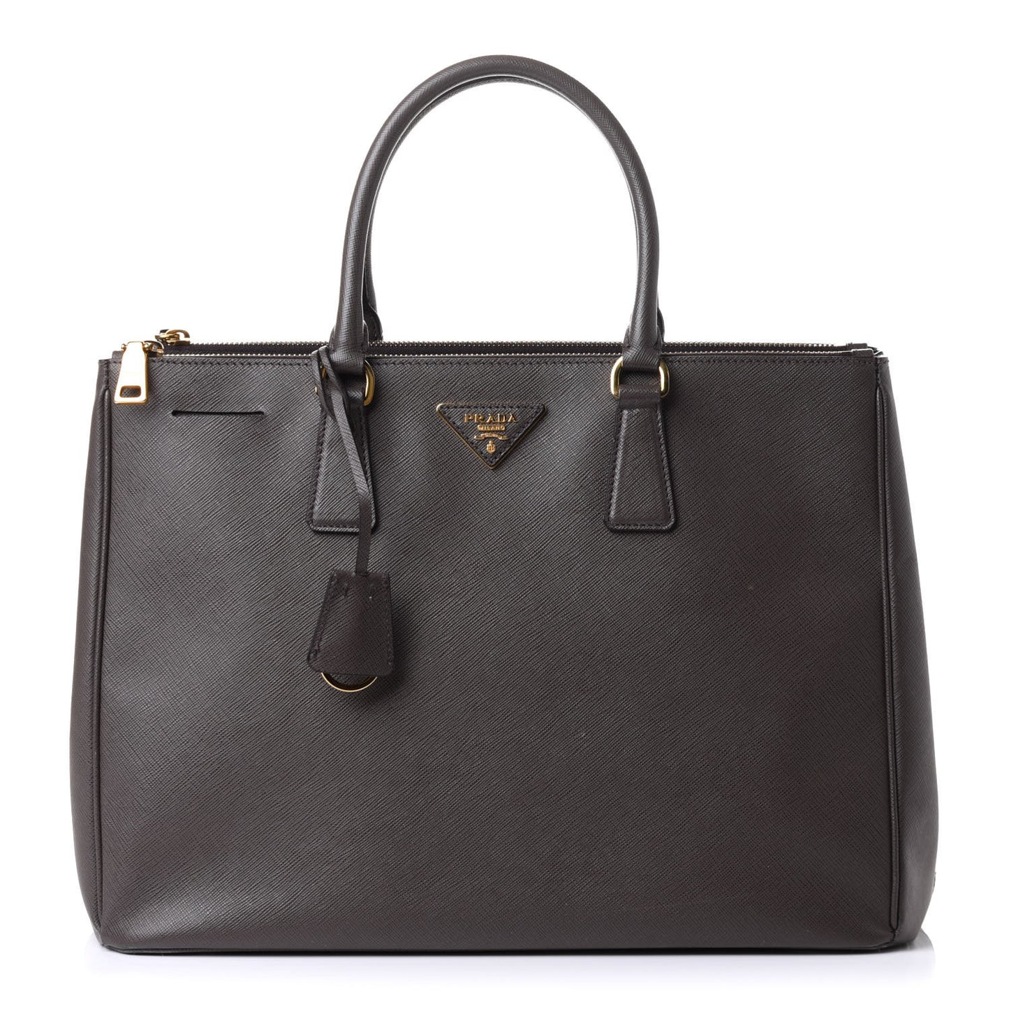 Saffiano Medium Galleria Double Zip Tote Caffe