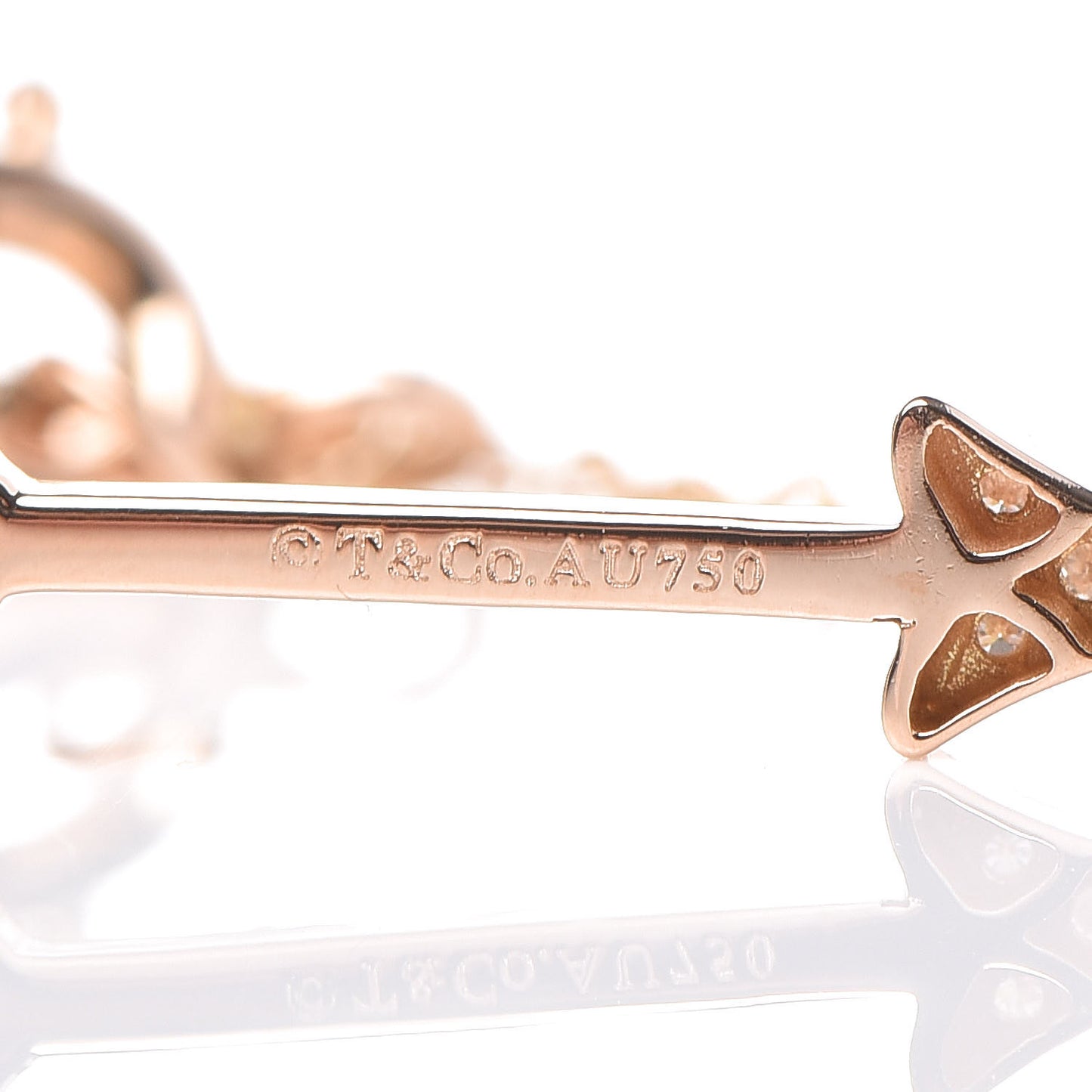 18K Rose Gold Diamond Arrow Bracelet