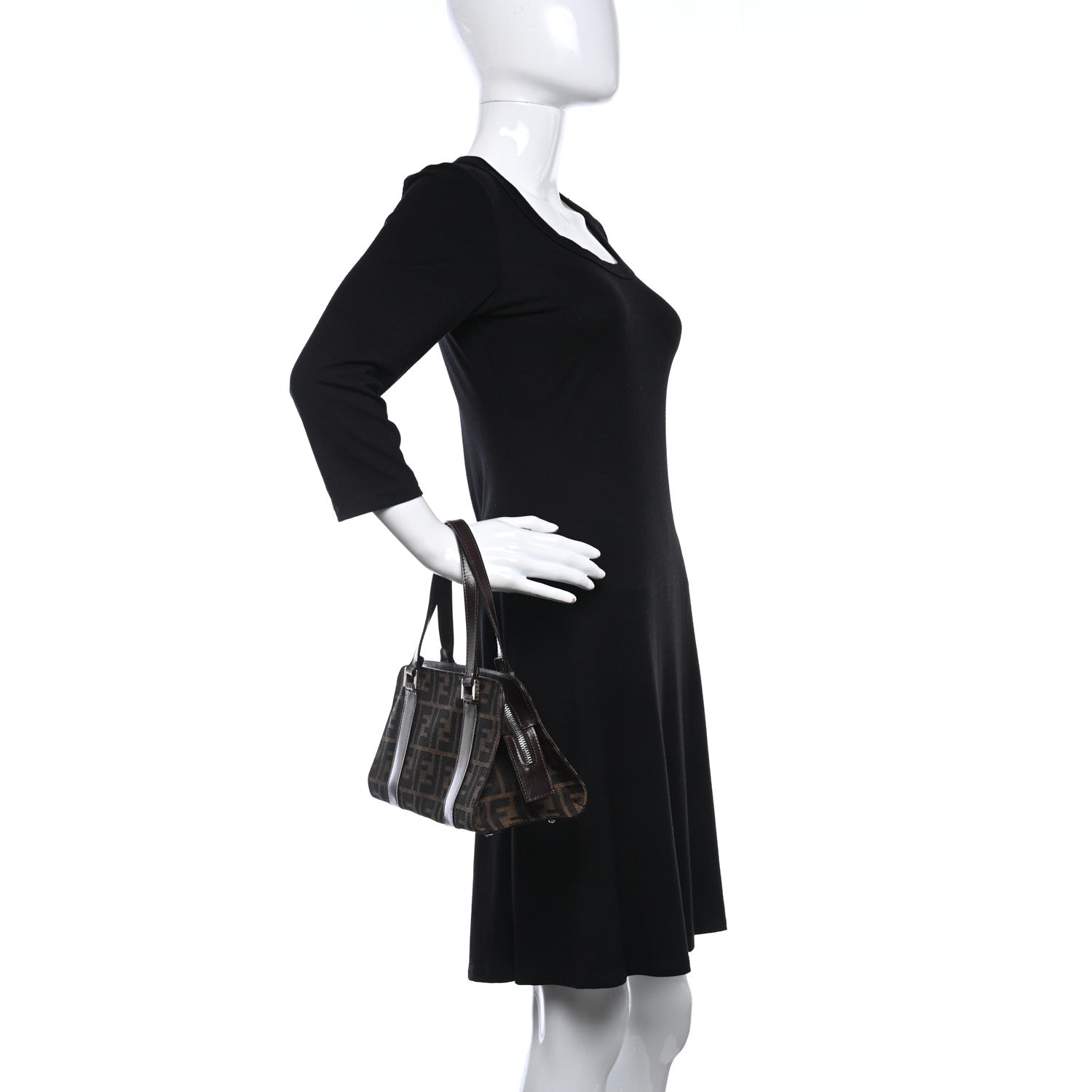 Fendi Zucca Top Handle Tote Tobacco 2 of 8
