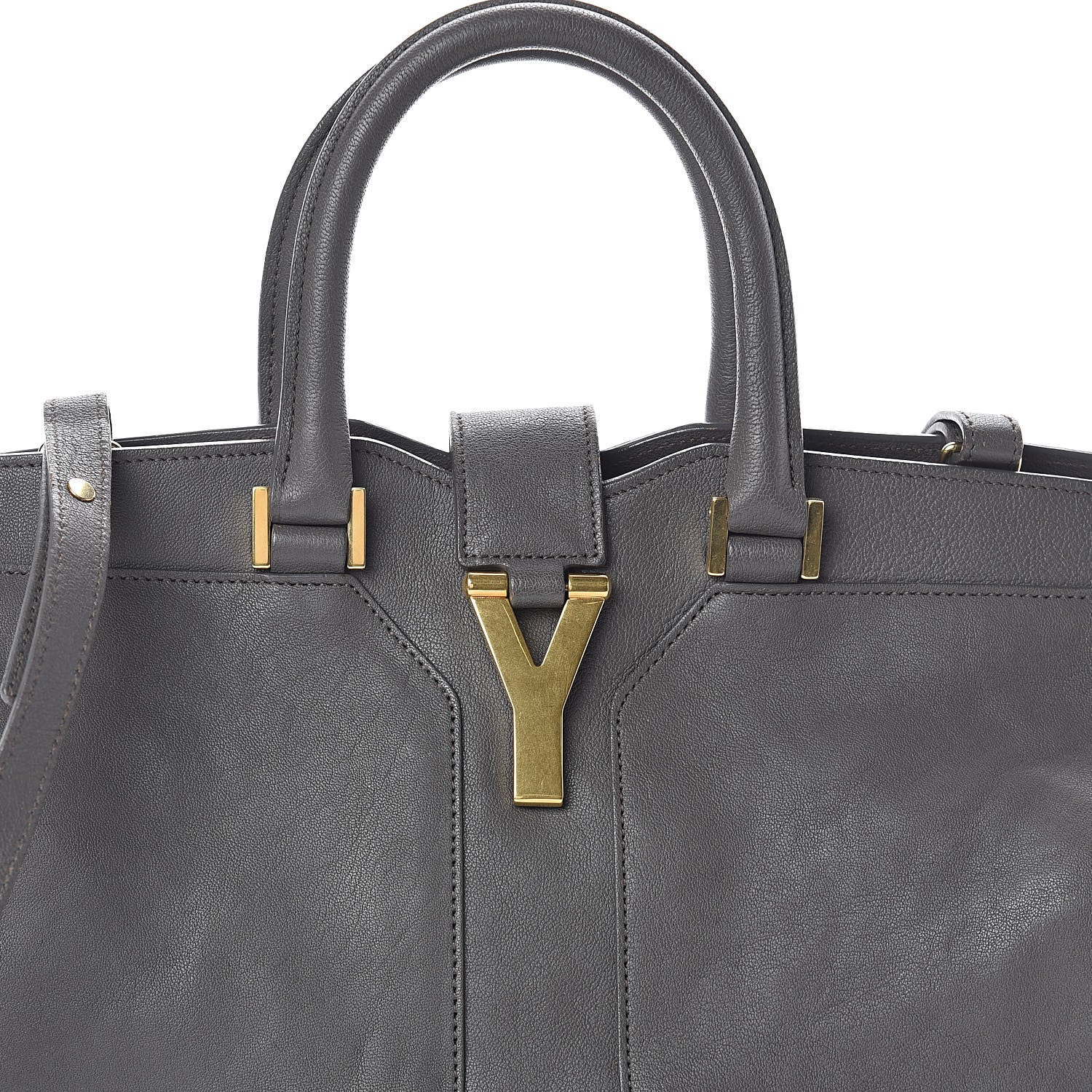 Saint Laurent Sheepskin Small Cabas ChYc Grey 8 of 10