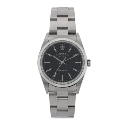 Rolex Stainless Steel 34mm Air-King Oyster Perpetual Precision Watch Black 14000M 1 of 4