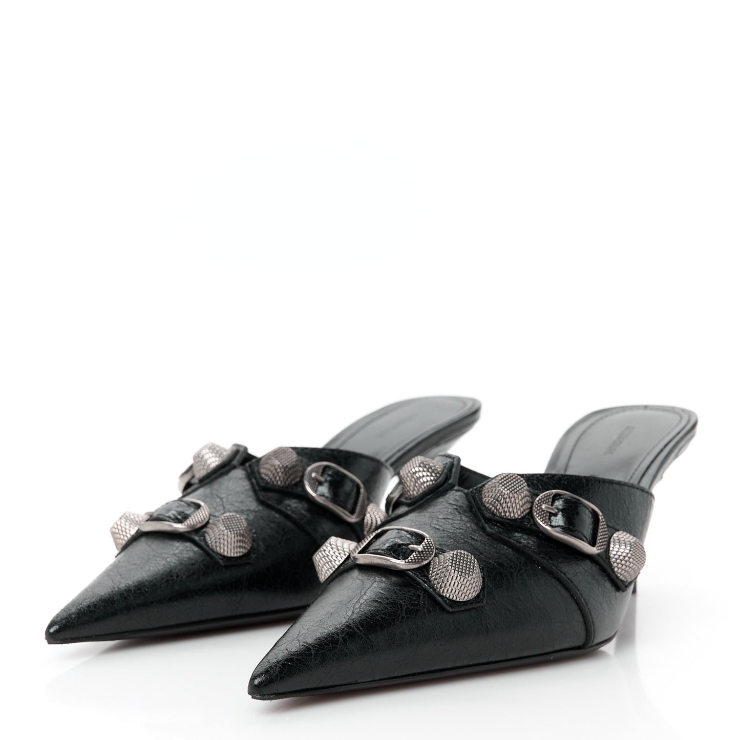 Agneau Arena Cagole 70mm Mules 36 Black
