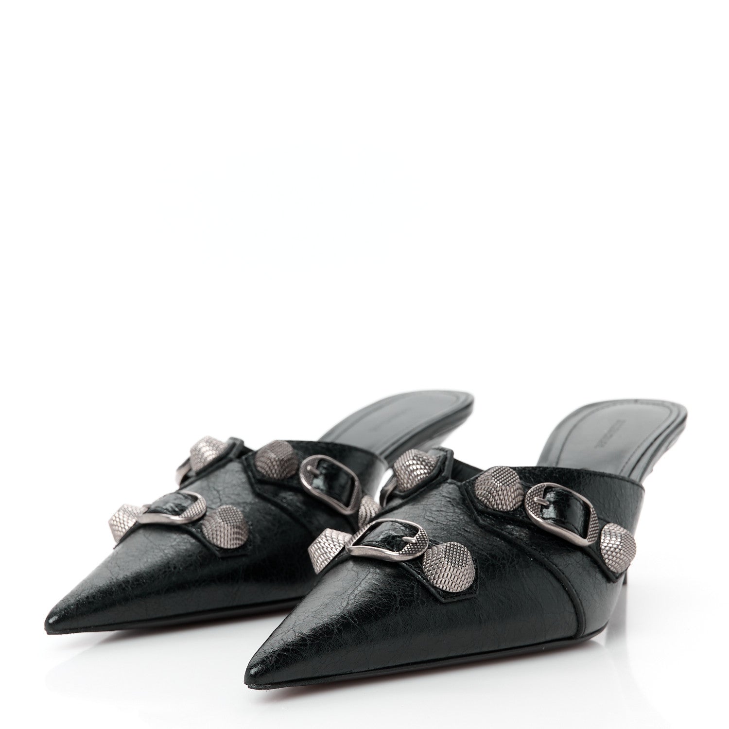 Balenciaga Agneau Arena Cagole 70mm Mules 36 Black 4 of 10