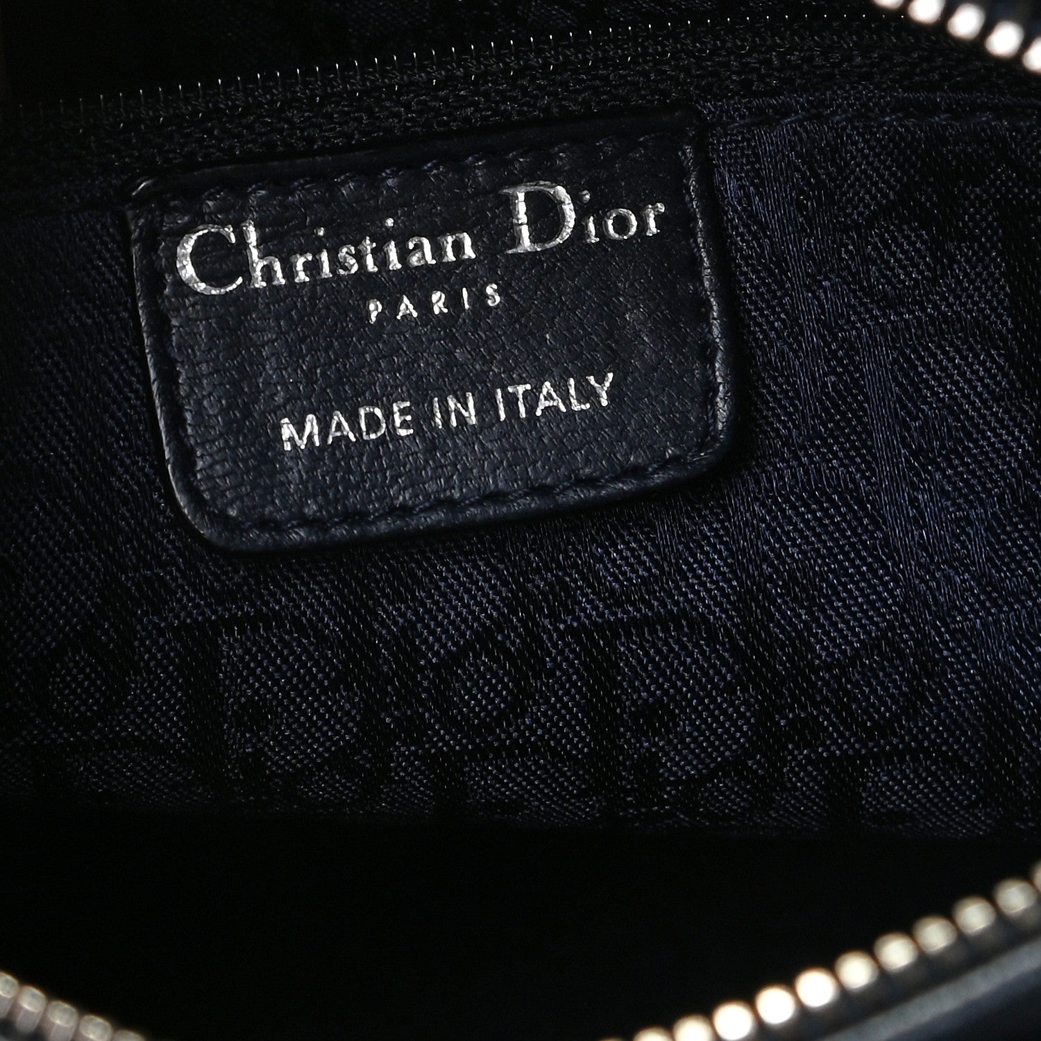 Christian Dior Lambskin Cannage Medium Lady Dior Navy Blue 7 of 9