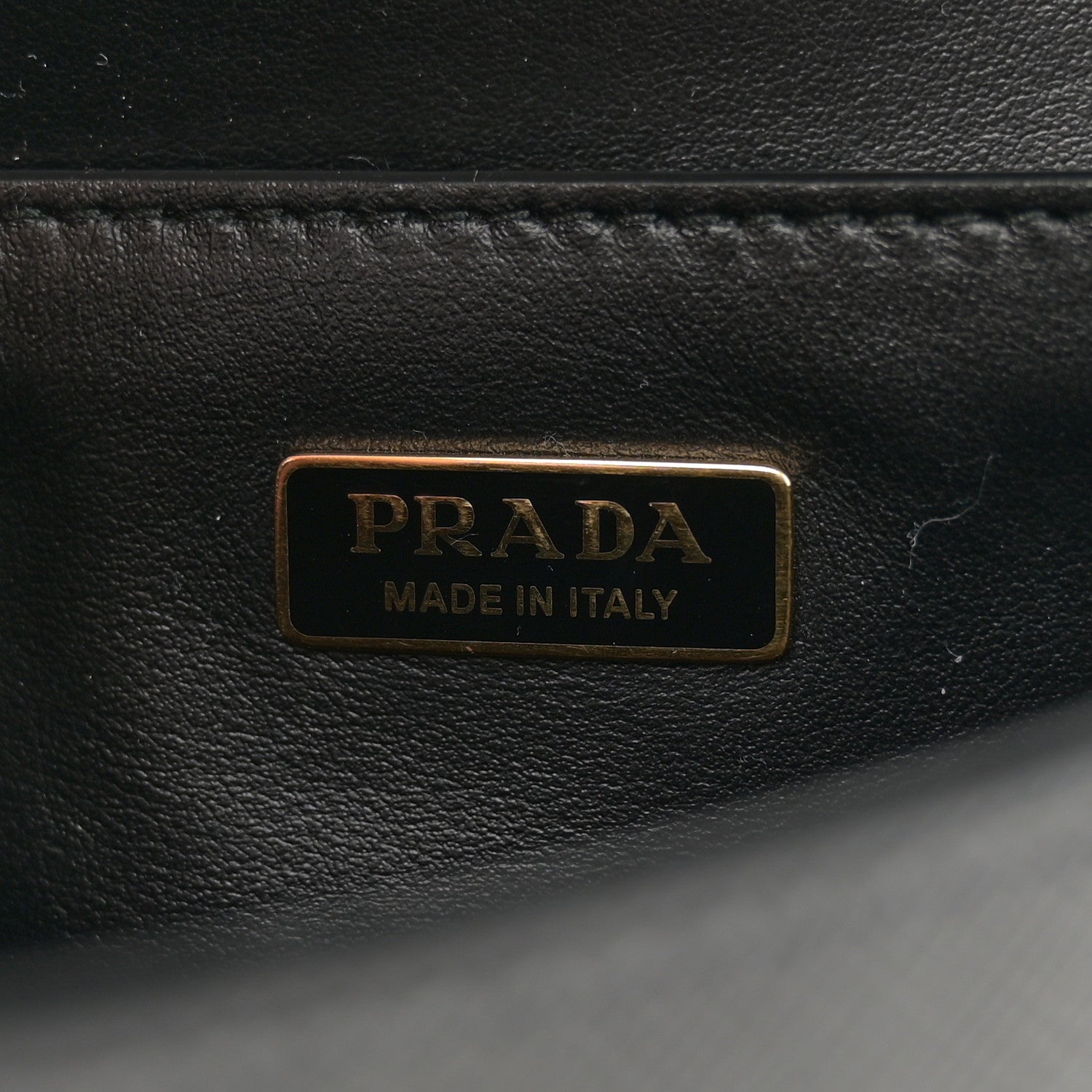 Prada Saffiano Metal Triangle Logo Shoulder Bag Black 6 of 10