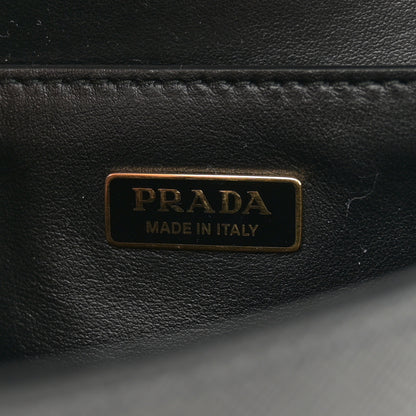 Prada Saffiano Metal Triangle Logo Shoulder Bag Black 6 of 10