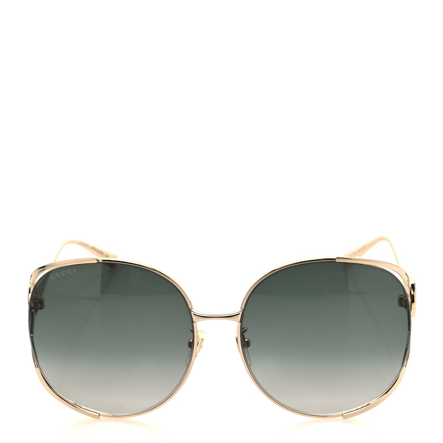 Metal Oversized Round Frame GG0225S Sunglasses Gold