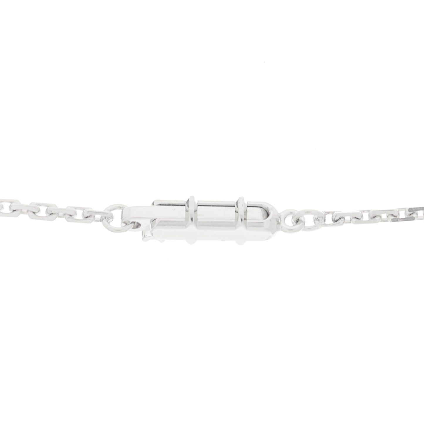 18K White Gold Diamond LOVE Paved Necklace