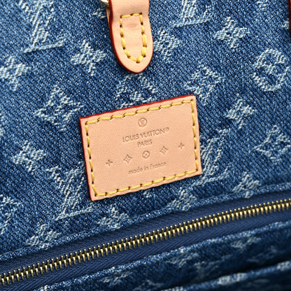 Louis Vuitton Monogram Denim Onthego MM Blue 6 of 9