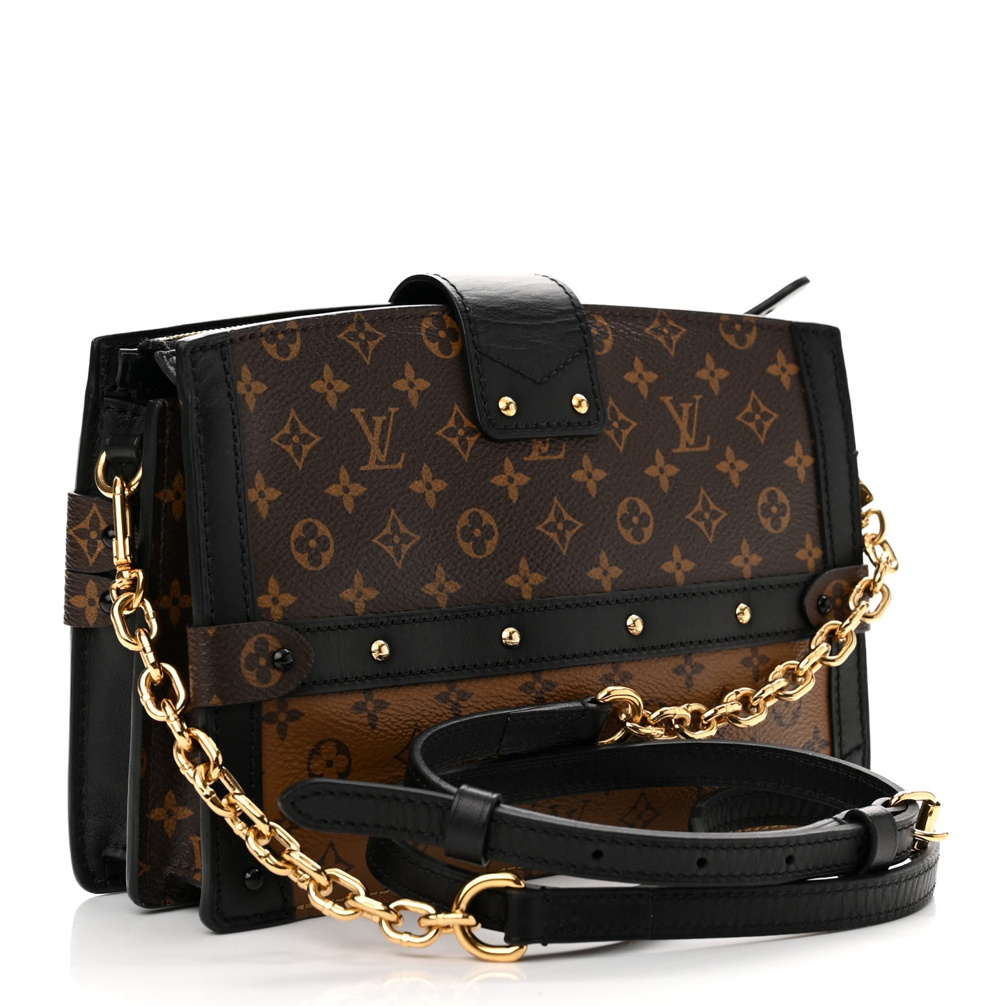 Reverse Monogram Trunk Clutch