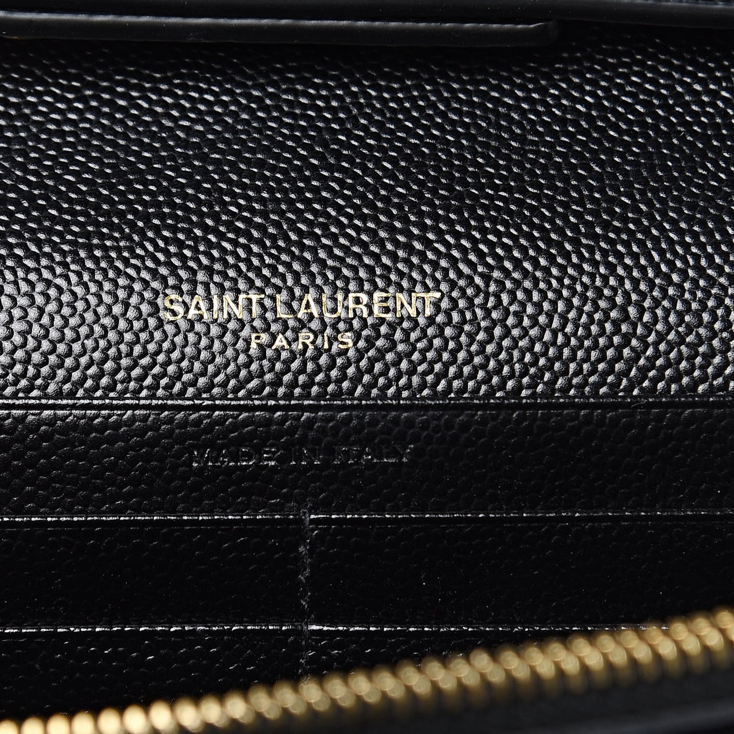 Grain De Poudre Matelasse Chevron Monogram Chain Wallet Black