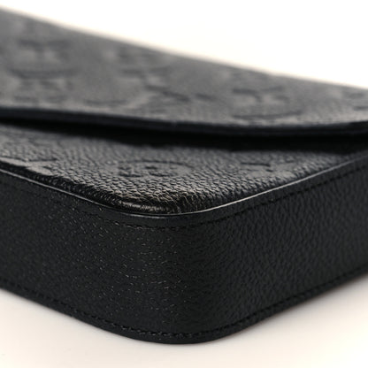 Louis Vuitton Empreinte Pochette Felicie Chain Wallet Black 9 of 10