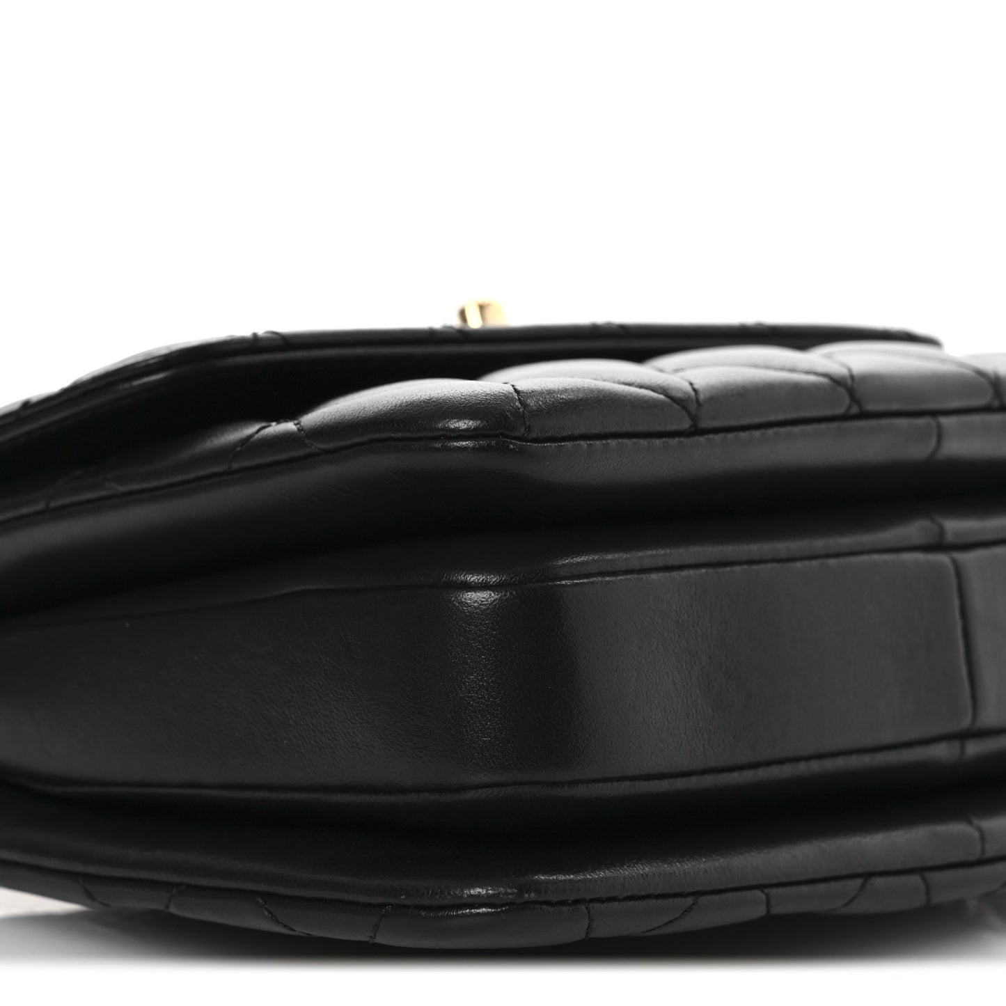 Lambskin Quilted Mini Trendy CC Dual Handle Flap Bag Black