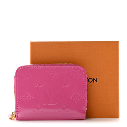 Louis Vuitton Vernis Enamel Heart Zippy Coin Purse Neon Pink 7 of 7