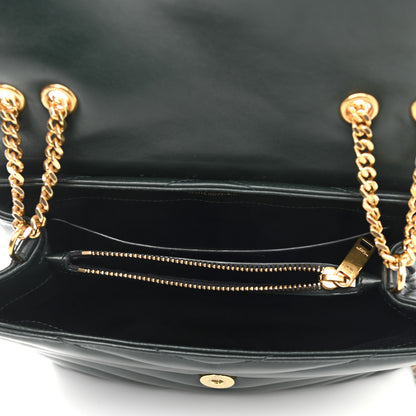 Saint Laurent Calfskin Y Quilted Monogram Small Loulou Chain Satchel Dark Mint 5 of 12