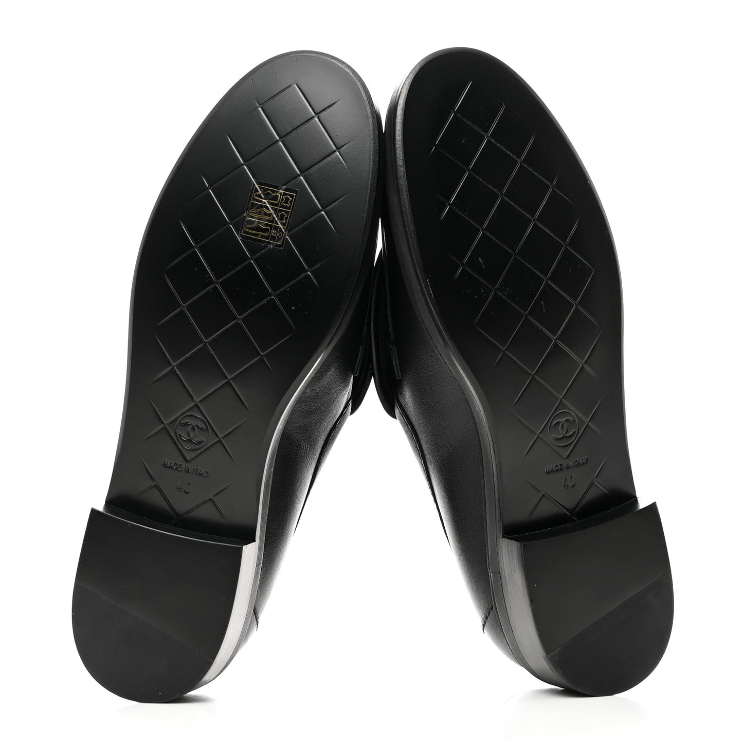 Lambskin Quilted CC Turnlock Loafers 40 Black