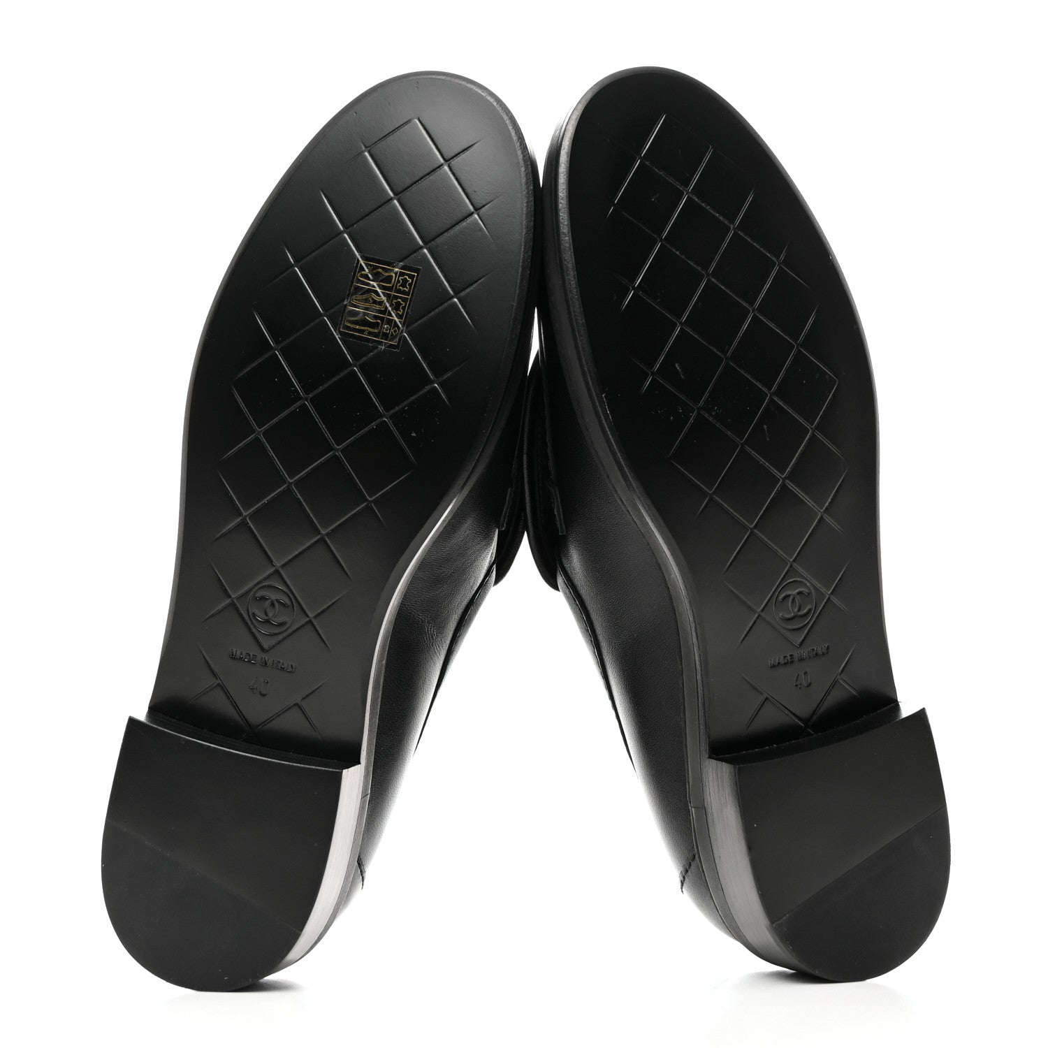 Chanel Lambskin Quilted CC Turnlock Loafers 40 Black 6 of 9