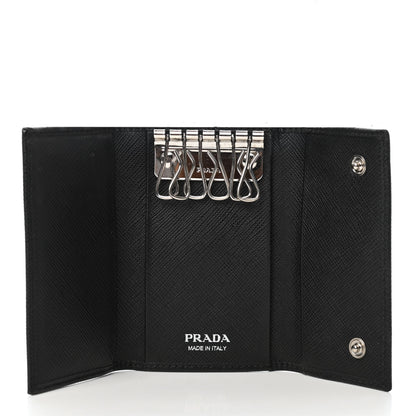 Prada Saffiano Metal 6 Key Holder Black 3 of 4