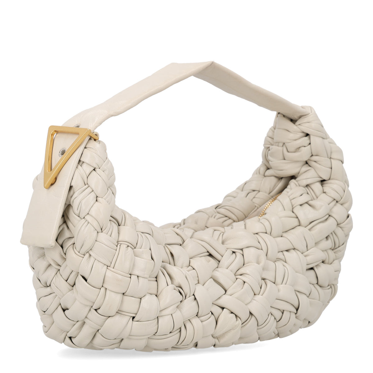 Paper Calfskin Intrecciato Banana Hobo Plaster