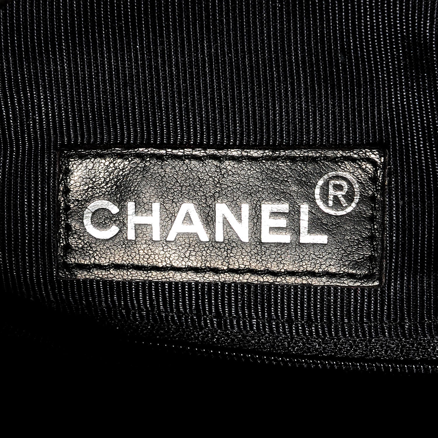Chanel Lambskin Quilted Chain Handles Handbag Black 7 of 8