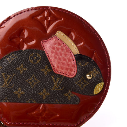 Louis Vuitton Vernis Animania Lapin Bunny Round Coin Purse Pomme D'Amour 8 of 8