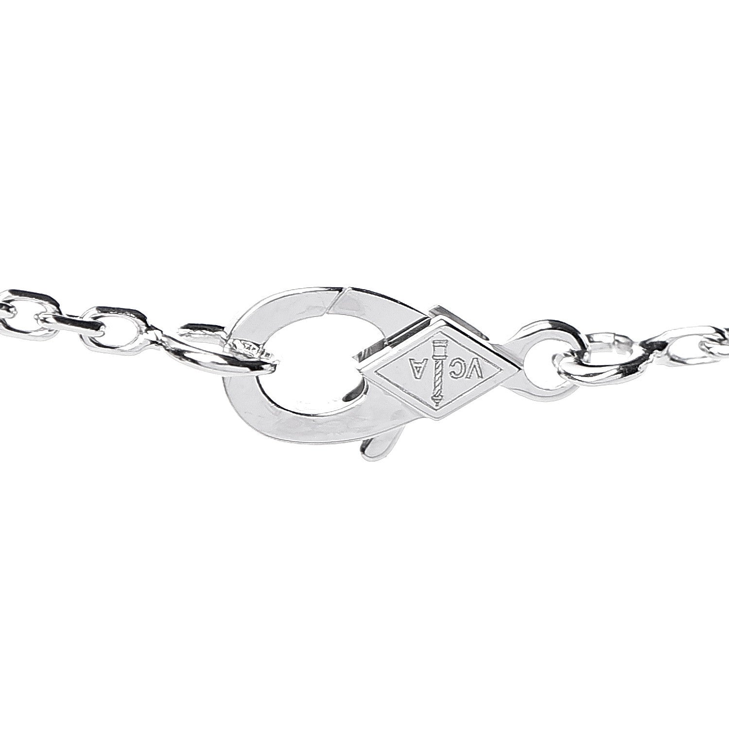 Van Cleef & Arpels 18K White Gold Diamond Small Frivole Pendant Necklace 7 of 8