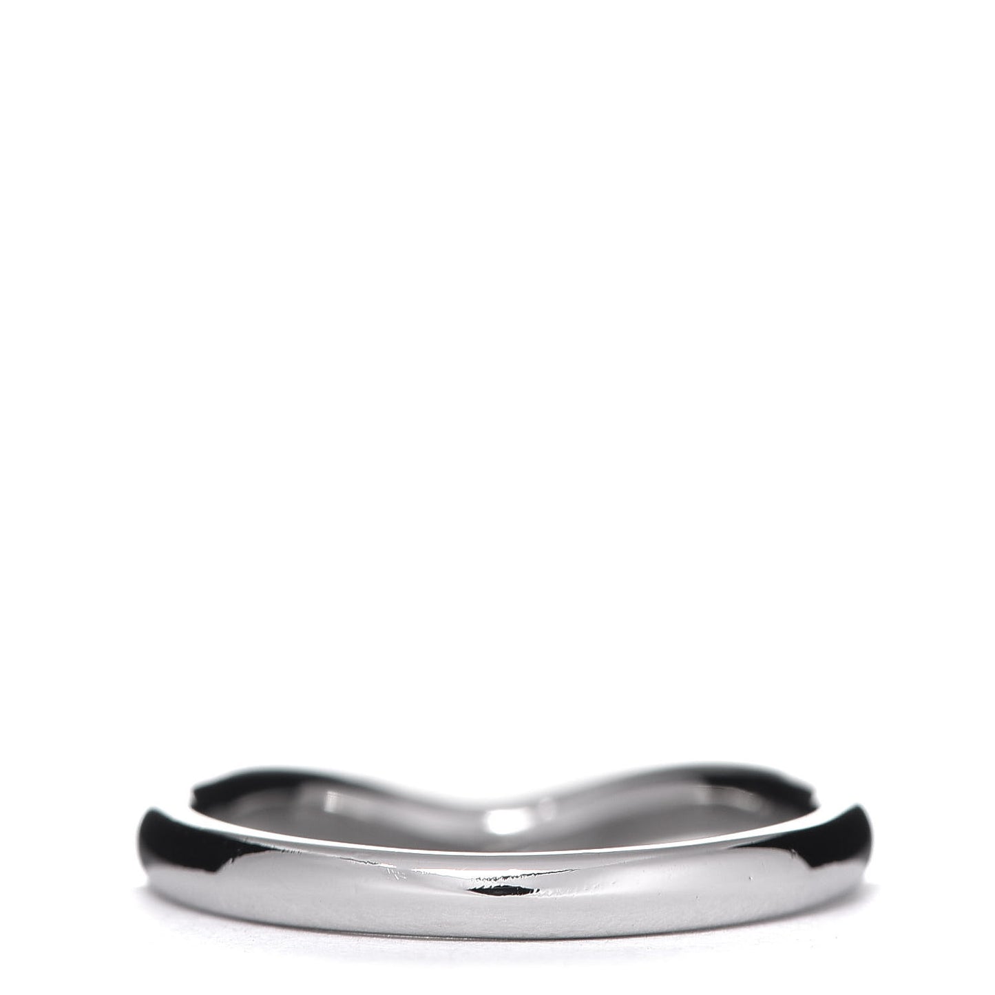 Platinum Diamond Elsa Peretti Curved Wedding Band Ring 48 4.5