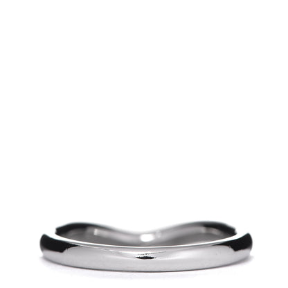 Tiffany Platinum Diamond Elsa Peretti Curved Wedding Band Ring 48 4.5 2 of 3