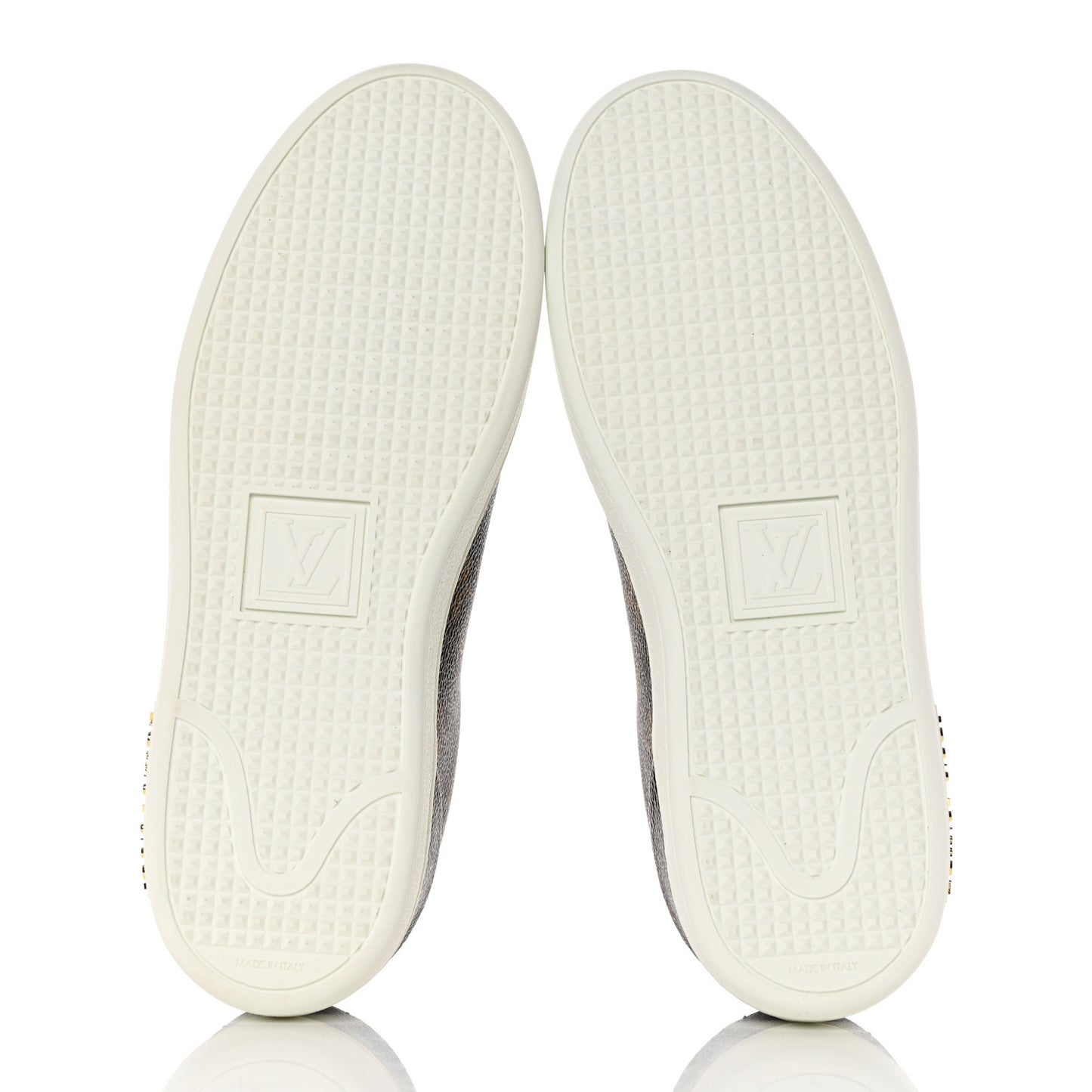 Calfskin Monogram LV Black Heart Sneakers 38 Cacao