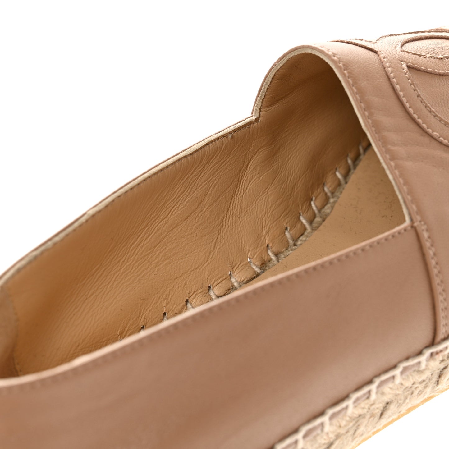 Lambskin CC Espadrilles 38 Beige Black