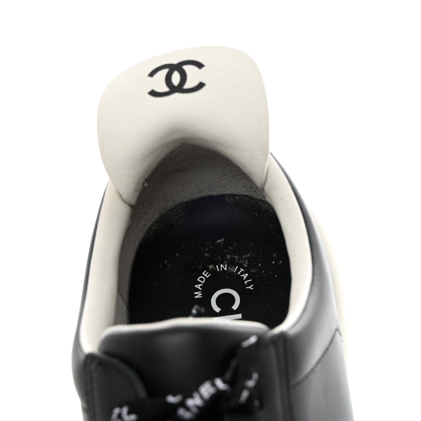 Calfskin CC Womens Sneakers 38 Black