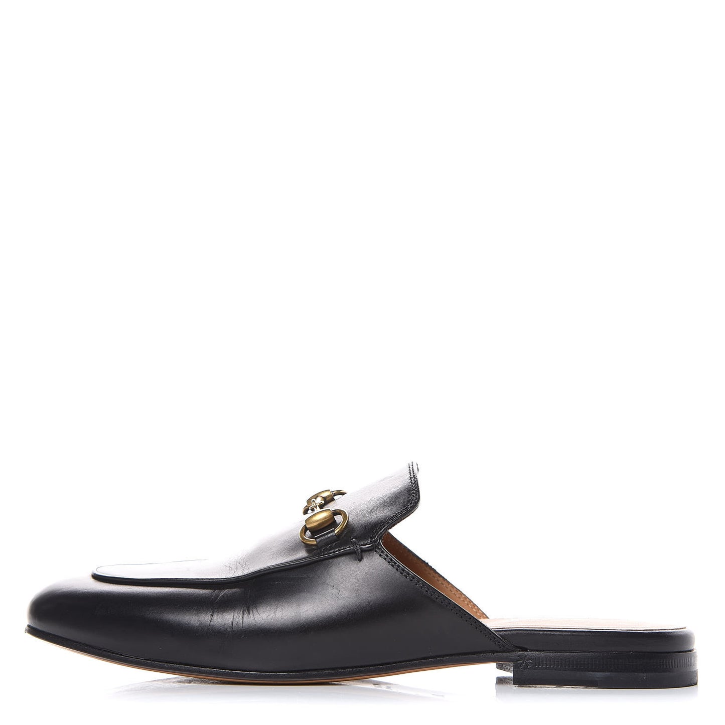 Calfskin Womens Princetown Slippers 36.5 Black