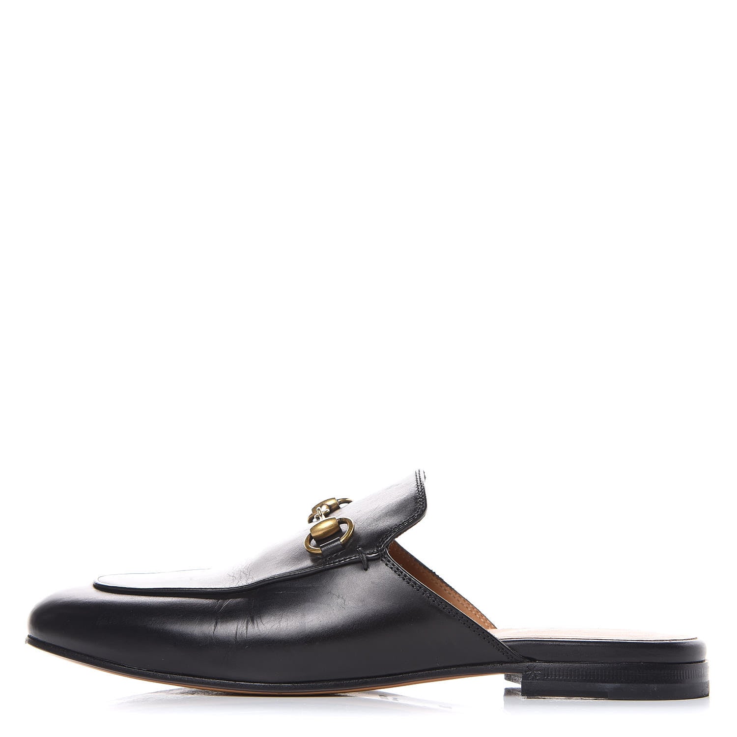 Gucci Calfskin Womens Princetown Slippers 36.5 Black 1 of 13