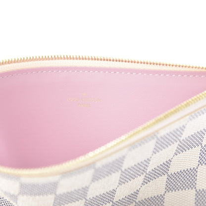Louis Vuitton Damier Azur Felicie Chain Wallet Zippered Insert Rose Ballerine 6 of 6