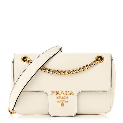 Prada Saffiano Flap Shoulder Bag White 1 of 9