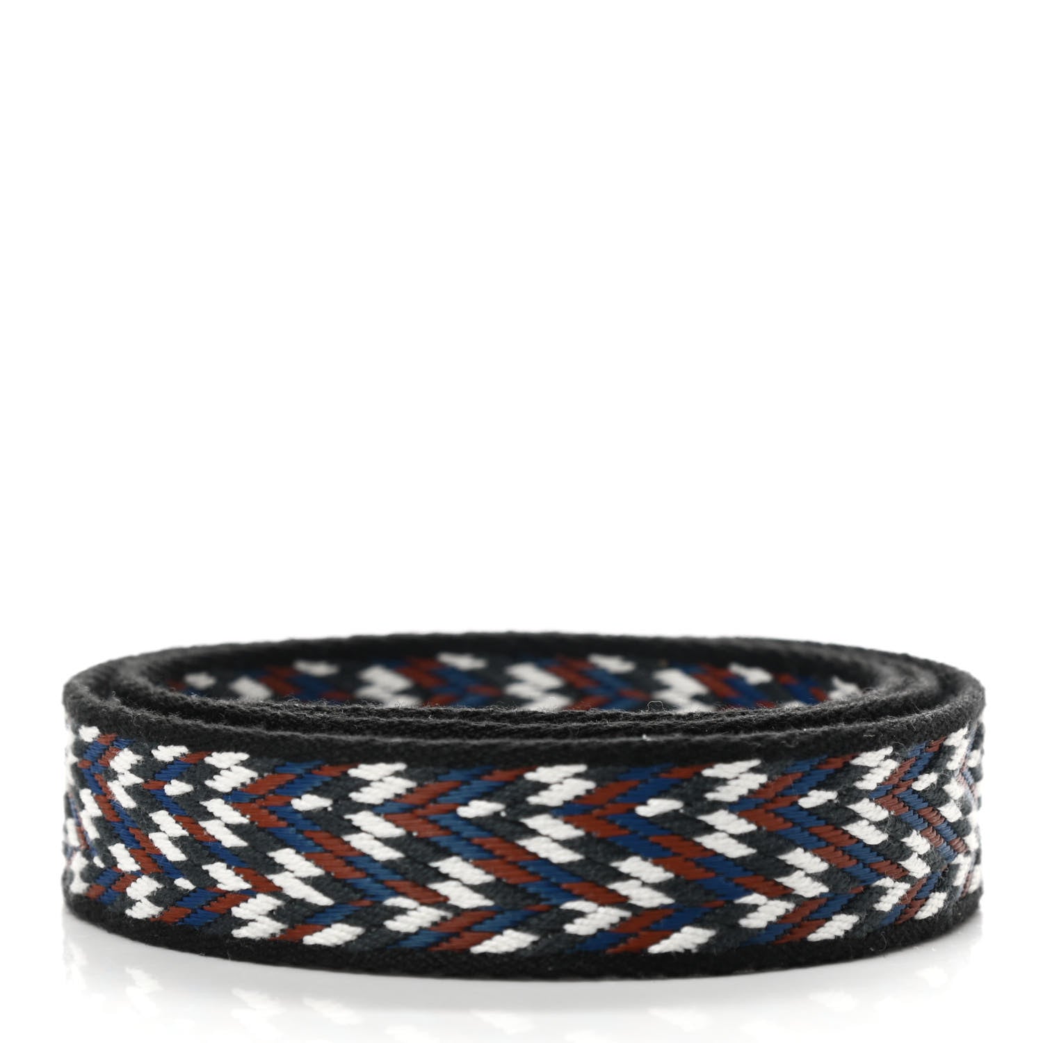 Hermes Toile Swift 25mm Sangle Cavale Shoulder Strap Black White Deep Blue 2 of 4