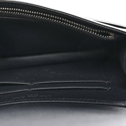 Christian Dior Metallic Patent Micro-Cannage Diorama Wallet on Chain Pouch Silver 5 of 9